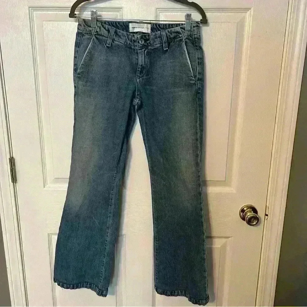 Paper, Denim & Cloth Low Rise Flare Jeans. Size 28. Light Wash.